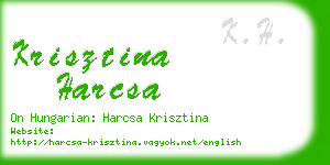 krisztina harcsa business card